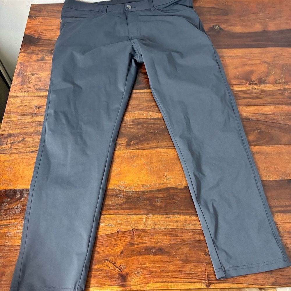 Leg3nd Men's Slim Fit Gray Pants Size 36x30 Casual Flat‎ Front